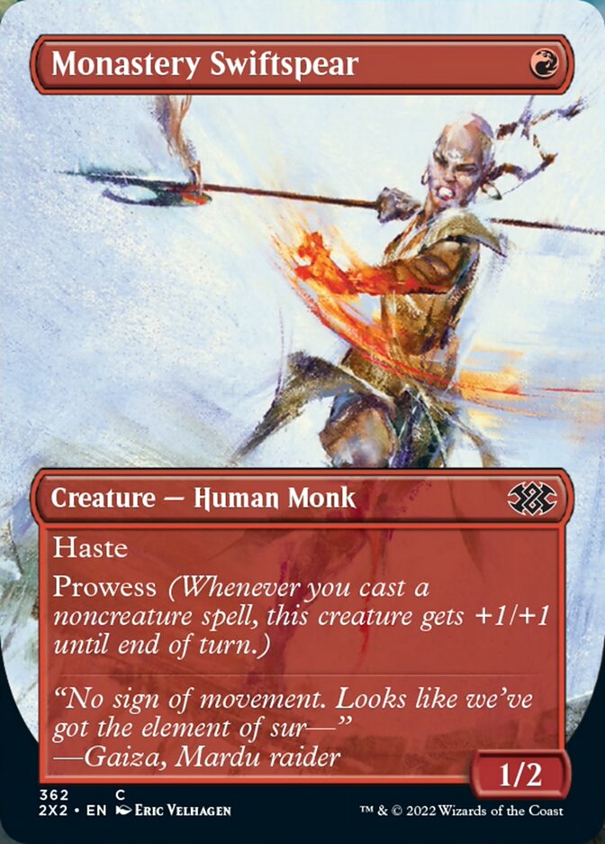 Monastery Swiftspear (Borderless Alternate Art) [Double Masters 2022]